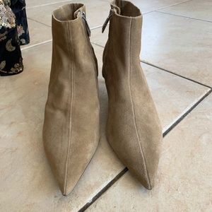 Zara brand new beige suede boots